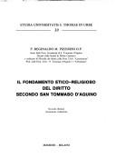 Cover of: fondamento etico-religioso del diritto secondo san Tommaso d'Aquino