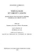 Cover of: Théologie et droit canon by Eugenio Corecco