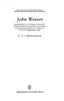 Cover of: John Weever by Honigmann, E. A. J.