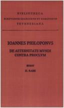 Cover of: De aeternitate mundi contra Proclum by John Philoponus
