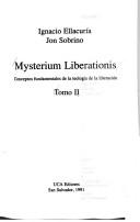 Cover of: Mysterium liberationis: conceptos fundamentales de la teología de la liberación