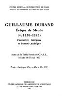 Guillaume Durand, évêque de Mende (v. 1230-1296) by Centre national de la recherche scientifique (France). Table ronde