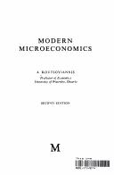 Cover of: Modern microeconomics by A. Koutsoyiannis