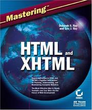 Cover of: Mastering HTML and XHTML