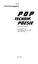 Cover of: Pop Technik Poesie: die nächste Generation