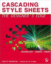 Cover of: Cascading style sheets: the designer's edge