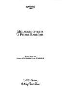 Cover of: Mélanges offerts à Pierre Barbéris