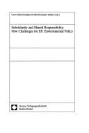 Cover of: Subsidiarity and shared responsibility: new challenges for EU environmental policy