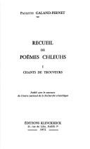 Cover of: Recueil de poèmes chleuhs. by Paulette Galand-Pernet