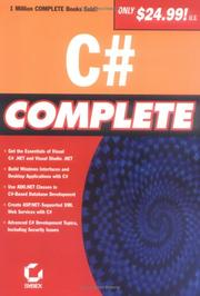 Cover of: C# Complete by Sybex