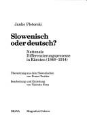 Cover of: Slowenisch oder deutsch? by Janko Pleterski