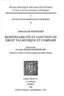 Cover of: Responsabilité et sanction en droit talmudique et comparé