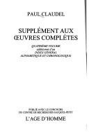 Cover of: Supplément aux Oeuvres complètes