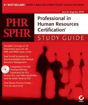 Cover of: PHR/SPHR | Anne M. Bogardus