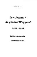 Cover of: Le "Journal" du général Weygand, 1929-1935 by Maxime Weygand
