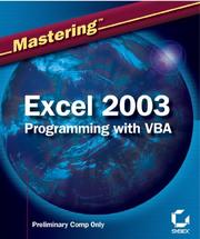 Cover of: Mastering Excel 2003 Programming with VBA