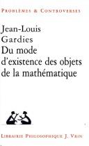Cover of: Du mode d'existence des objets de la mathématique