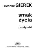 Cover of: Smak życia: pamiętniki