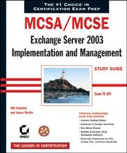 Cover of: MCSA/MCSE Exchange server 2003 implementation and management: study guide