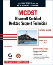 Cover of: MCDST: Microsoft Certified Desktop Support Technician Study Guide: Exams 70-271 and 70-272
