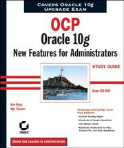 Cover of: OCP: Oracle 10g New Features for Administrators Study Guide | Robert J Bryla
