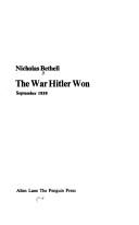 Cover of: The war Hitler won; the fall of Poland, September 1939