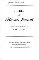 Cover of: The best of Thoreau's journals. by Henry David Thoreau