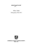 Cover of: Oficio, arder: (obra poética 1982-1997)