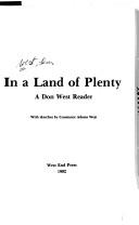 Cover of: In a land of plenty: a Don West reader ; with sketches by Constance Adams West