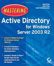 Cover of: MasteringActive Directory for WindowsServer 2003 R2 (Mastering) | Brad Price