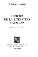 Cover of: Història de la literatura catalana