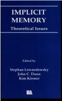 Cover of: Implicit Memory by Stephan Lewandowsky