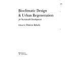 Cover of: Bioclimatic design & urban regeneration for sustainable development by edited by Dimitra Babalis.