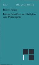 Cover of: Kleine Schriften zur Religion und Philosophie