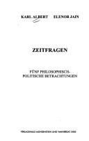 Cover of: Zeitfragen: fünf philosophisch-politische Betrachtungen