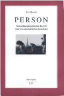 Cover of: Person: vom alltagssprachlichen Begriff zum wissenschaftlichen Konstrukt
