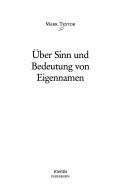 Cover of: Uber Sinn und Bedeutung von Eigennamen