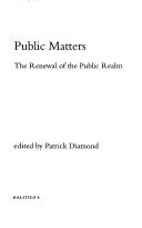 Cover of: Public matters