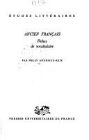 Ancien français by Nelly Andrieux-Reix, Emmanuèle Baugartner