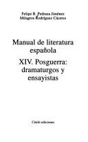 Manual de literatura española by Felipe B. Pedraza Jiménez
