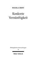 Cover of Philosophische Untersuchungen, Bd. 14: Konkrete Vern unftigkeit