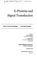 Cover of: G proteins and signal transduction | Society of General Physiologists. Symposium