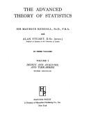 Cover of: The Advanced Theory of Statistics  Vol.3 by Maurice G Kendall