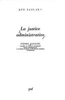 Cover of: justice administrative.