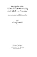 Cover of: Die Cyrillusfabeln und ihre deutsche Übersetzung durch Ulrich von Pottenstein: Untersuchungen und Editionsprobe