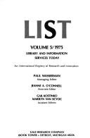 Cover of: LIST: Library and information services today: an international registry of research and innovation.