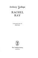 Cover of: Rachel Ray | Anthony Trollope