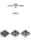 Cover of: Thera & the Aegean World Vol. 1 by 