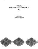 Cover of: Thera and the Aegean world III by 