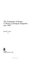 Cover of: The Community of Europe by Derek W. Urwin